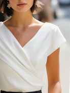 Luna | Sleeveless V-Neck Pleated Blouse - Lumina Vancouver - Lumina Vancouver