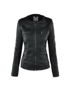 Olivia™ | Waterproof Women's Leather Jacket with Hood