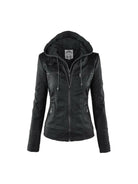 Olivia™ | Waterproof Women's Leather Jacket with Hood