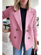 Harper | Button patchwork sleeves casual coat