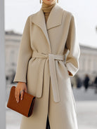 Elena | Wrap Coat with Self-Tie Belt - Lumina Vancouver - Lumina Vancouver