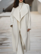 Aurora | Structured Draped Collar Wool Coat - Lumina Vancouver - Lumina Vancouver