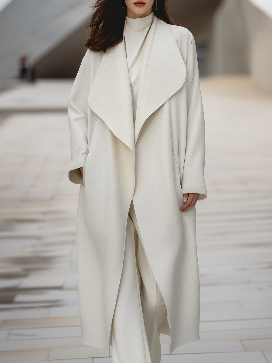 Aurora | Structured Draped Collar Wool Coat - Lumina Vancouver - Lumina Vancouver