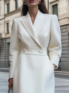 Chic | Double-Breasted Wool-Blend Coat Dress - Lumina Vancouver - Lumina Vancouver