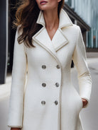 Elena | Double-Breasted Textured Wool-Blend Coat - Lumina Vancouver - Lumina Vancouver
