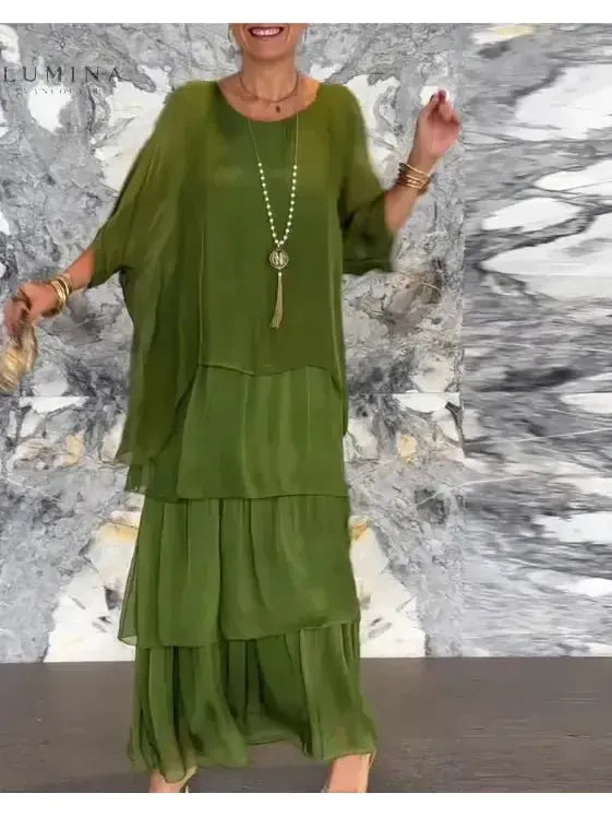 Caroline - Loose Round Neck Dress