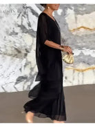 Caroline - Loose Round Neck Dress