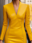 Isabelle | Faux Leather Bodycon Dress - Lumina Vancouver - Lumina Vancouver