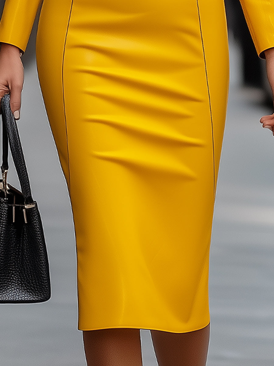 Isabelle | Faux Leather Bodycon Dress - Lumina Vancouver - Lumina Vancouver