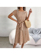 Anabelle™ - Floral Pleated Midi Dress