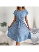 Anabelle™ - Floral Pleated Midi Dress