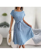 Anabelle™ - Floral Pleated Midi Dress