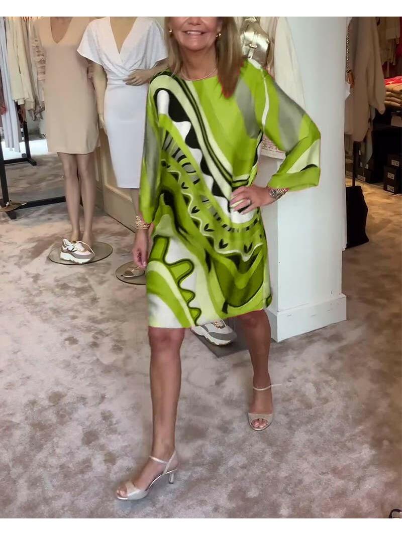 Mirabella™ - Vibrant Abstract Print Dress