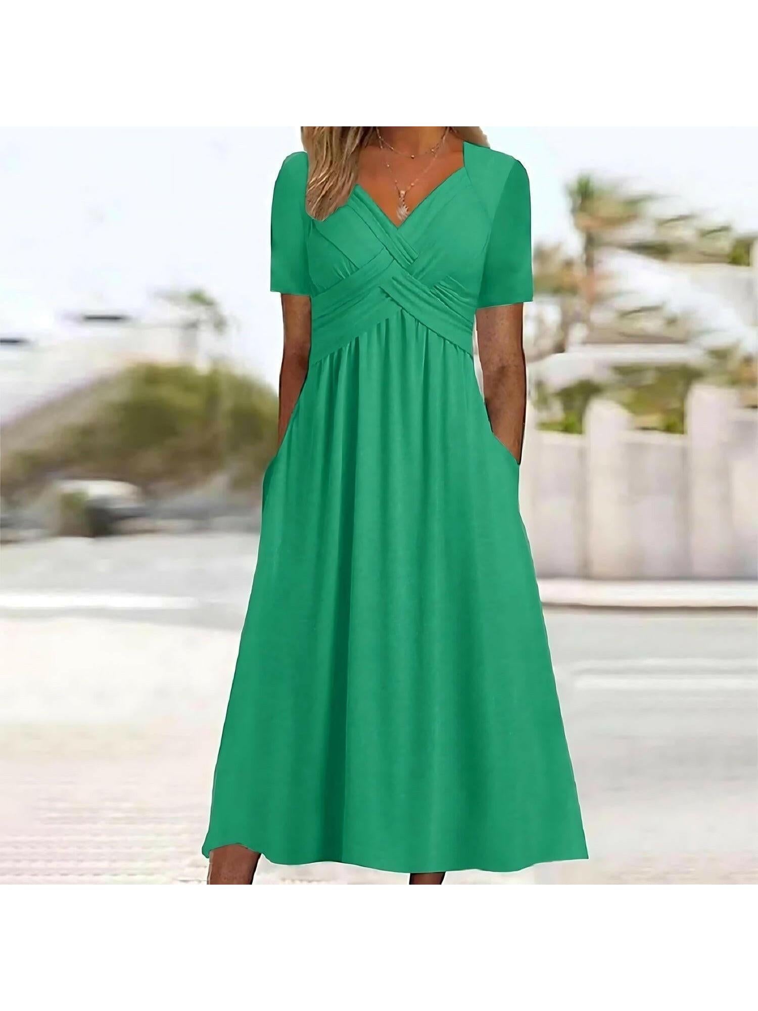 Vicky™ - Casual Elegance Midi Dress