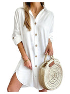Cassy™ - Button-Up Shirt Dress