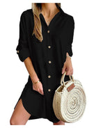 Cassy™ - Button-Up Shirt Dress
