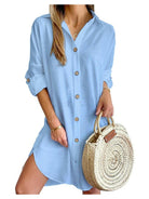 Cassy™ - Button-Up Shirt Dress