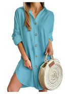Cassy™ - Button-Up Shirt Dress