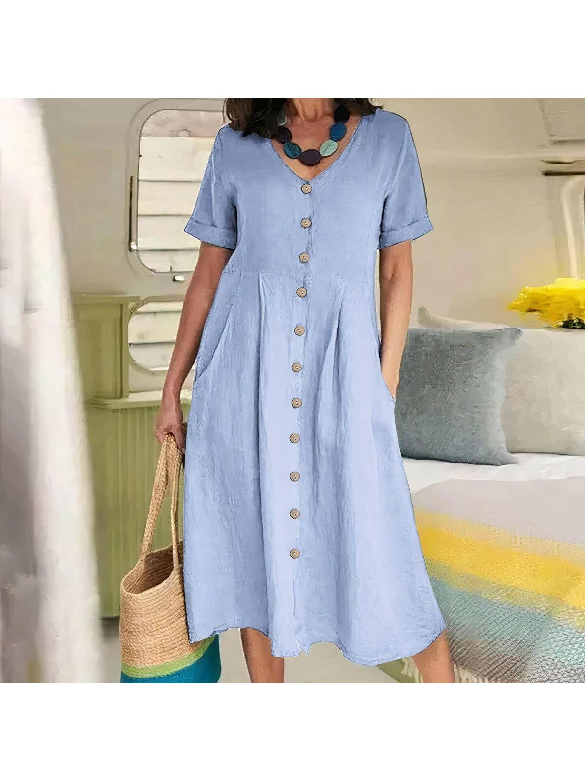 Yasmin™ - Effortless Buttoned Dress