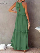 Lorena - Halterneck Dress With Ruffles and Pockets