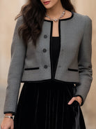 Elegant | Cropped Jacket with Black Trim - Lumina Vancouver - Lumina Vancouver