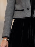 Elegant | Cropped Jacket with Black Trim - Lumina Vancouver - Lumina Vancouver
