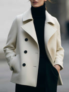 Ivory | Short Double-Breasted Coat - Lumina Vancouver - Lumina Vancouver