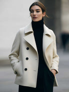 Ivory | Short Double-Breasted Coat - Lumina Vancouver - Lumina Vancouver
