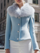 Elena | Jacket with Fluffy Collar - Lumina Vancouver - Lumina Vancouver
