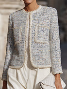 Elena | Tweed Jacket with Contrast Trim - Lumina Vancouver - Lumina Vancouver