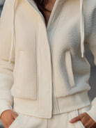 Elena | Hooded Jacket with Contrast-Trim Fleece Patchwork - Lumina Vancouver - Lumina Vancouver