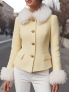 Elena | Jacket with Faux Fur Trims - Lumina Vancouver - Lumina Vancouver