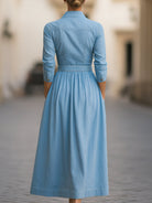 Isabelle | Belted Denim Shirt Dress - Lumina Vancouver - Lumina Vancouver