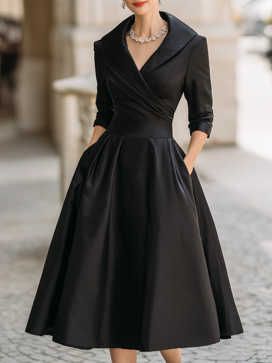 Aurora | Vintage Satin Midi Dress - Lumina Vancouver - Lumina Vancouver