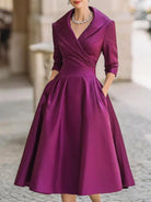 Aurora | Vintage Satin Midi Dress - Lumina Vancouver - Lumina Vancouver