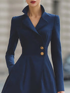 Isabelle |Tailored Fit Flared Coat Dress - Lumina Vancouver - Lumina Vancouver
