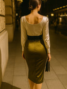 Seraphina | Satin Lace Cocktail Dress - Lumina Vancouver - Lumina Vancouver