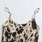 Women's Slip Dress - Silky Satin Feel - V-Neck Spaghetti Straps - Animal Print by Lumina Vancouver
