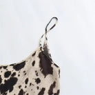 Women's Slip Dress - Silky Satin Feel - V-Neck Spaghetti Straps - Animal Print by Lumina Vancouver