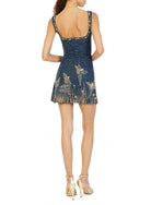 Women's Mini Dress – Fitted Silhouette – Square Neckline – Embellished Evening Wear by Lumina Vancouver