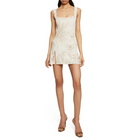 Women's Mini Dress – Fitted Silhouette – Square Neckline – Embellished Evening Wear by Lumina Vancouver