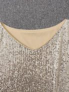 Women's Sequin Dress - Knee-Length - Long Sleeve - Round Neck - Elegant Party Wear by Lumina Vancouver