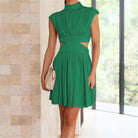 Women's Two-Piece Outfit - Sleeveless Crop Top & High-Waisted Flared Skirt by Lumina Vancouver