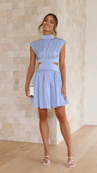 Women's Two-Piece Outfit - Sleeveless Crop Top & High-Waisted Flared Skirt by Lumina Vancouver