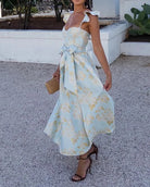 Women's Dress - Corset-Style Bustier - Adjustable Tie Straps - A-Line with Front Slit by Lumina Vancouver