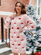 Women’s Sweatshirt Dress – Loose Fit – Knit Fabric – Balloon Sleeves – Mini Length by Lumina Vancouver