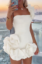 Women's One-Shoulder Mini Dress - Ruffle Detail - Fitted Waist - Elegant Formal Wear by Lumina Vancouver