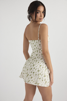 Women's Mini Dress - Sweetheart Neckline - Spaghetti Straps - Floral Print Casual Wear by Lumina Vancouver