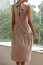 Women's Halter Dress - Sleeveless Flowy High-Low Tiered Design - Elegant & Lightweight by Lumina Vancouver