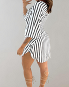 Women's Kaftan Dress - V-Neck - Tie Waist - Flowy Three-Quarter Sleeves - Lightweight by Lumina Vancouver